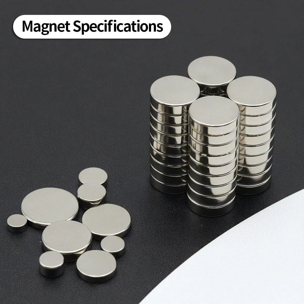 Powerful Neodymium Magnet N35 NdfeB Permanent Magnetic imanes Round Super Strong Fridge Magnets DIY 2/4/5/6/8/10x2/3mm