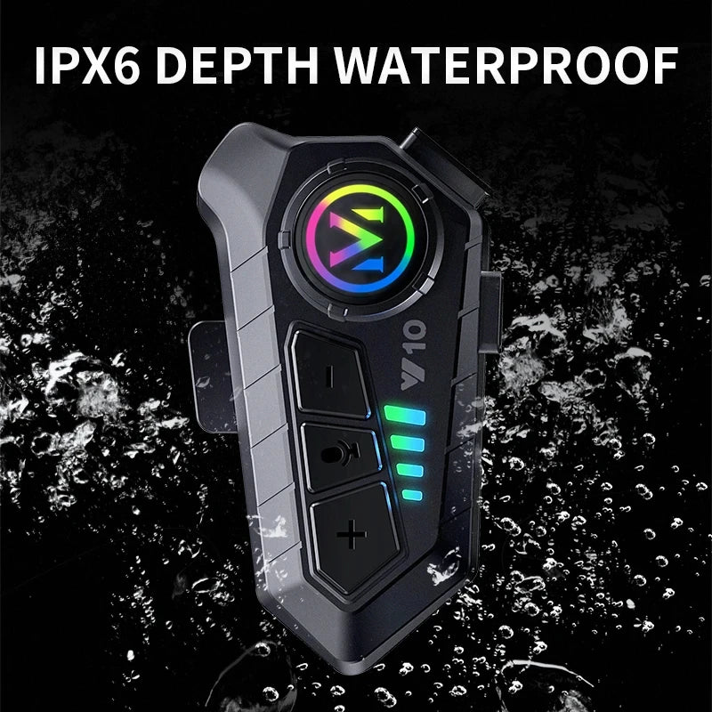 Motorcycle Bluetooth Headset Speaker Skiing Earphone Waterproof Bluetooth Helmet Headset with Noise Cancellation Ultra-Thin Wireless Bluetooth Headphones for All Helmets