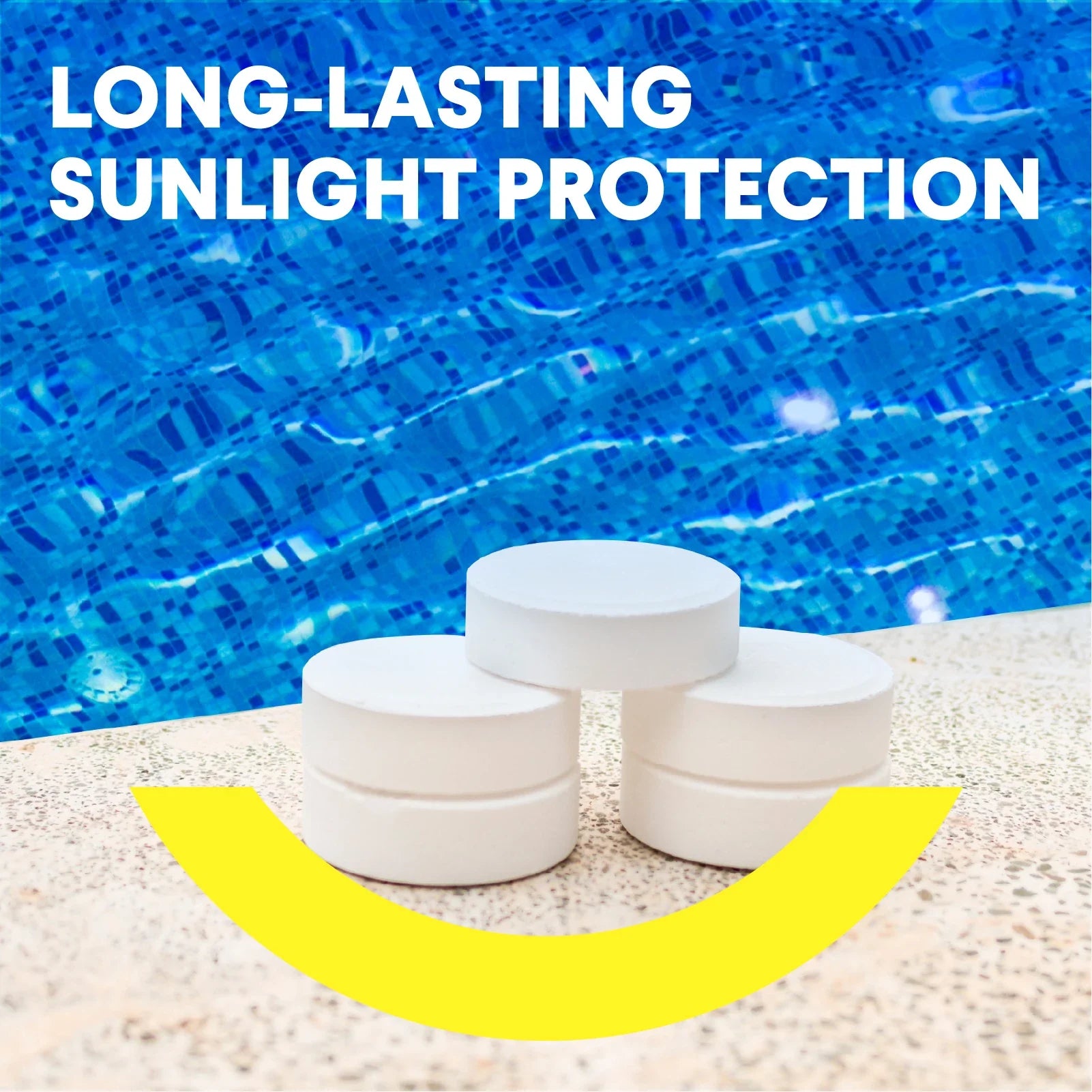 PROFELIZ Chlorine Tablets 3 Inch for Swimming Pools, Kills Bacteria and Stops Algae, Slow Dissolving,Pool Chlorine Tablets,4lbs