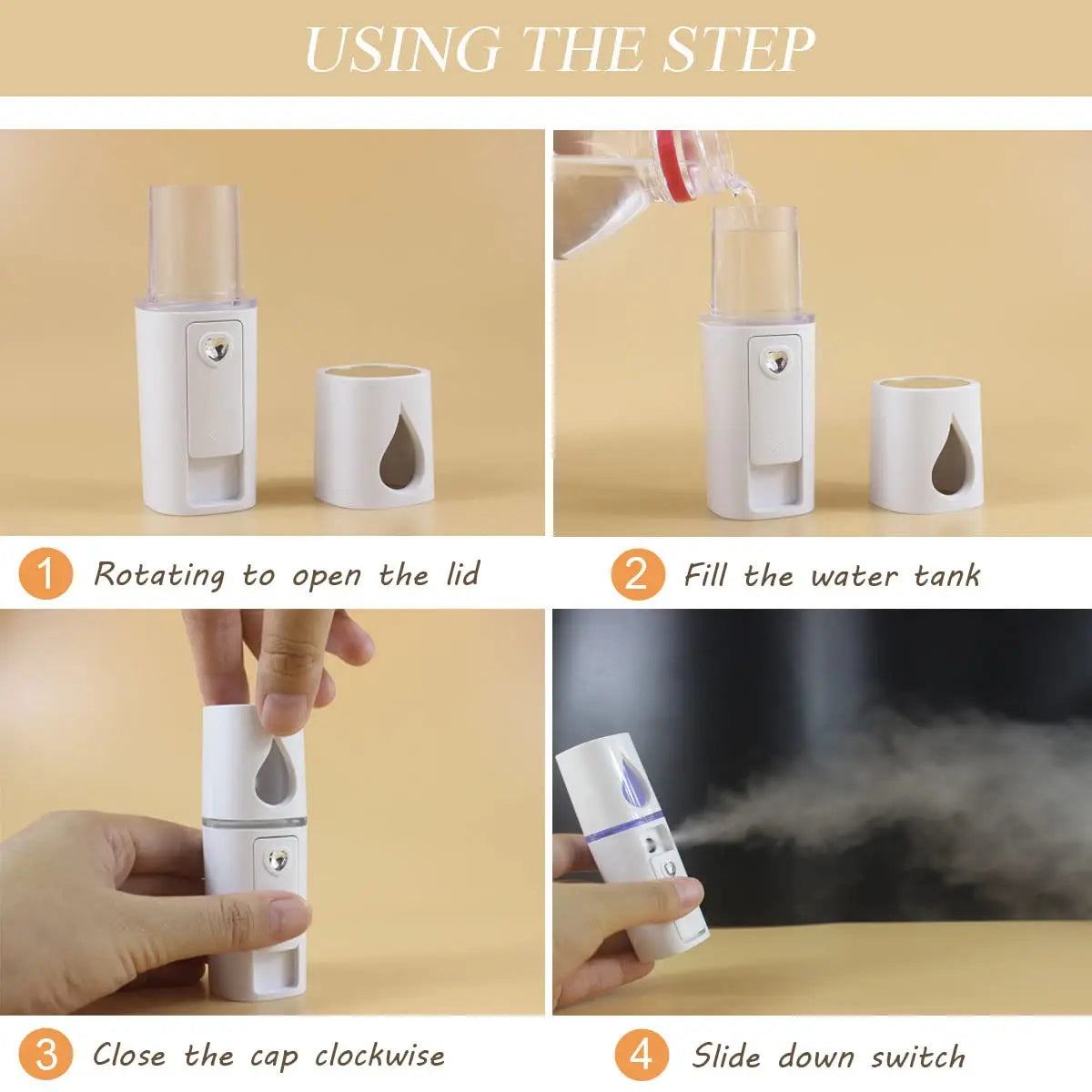 NANO FACIAL MISTER PORTABLE MINI FACE MIST HANDY SPRAYER COOL FACIAL STEAMER