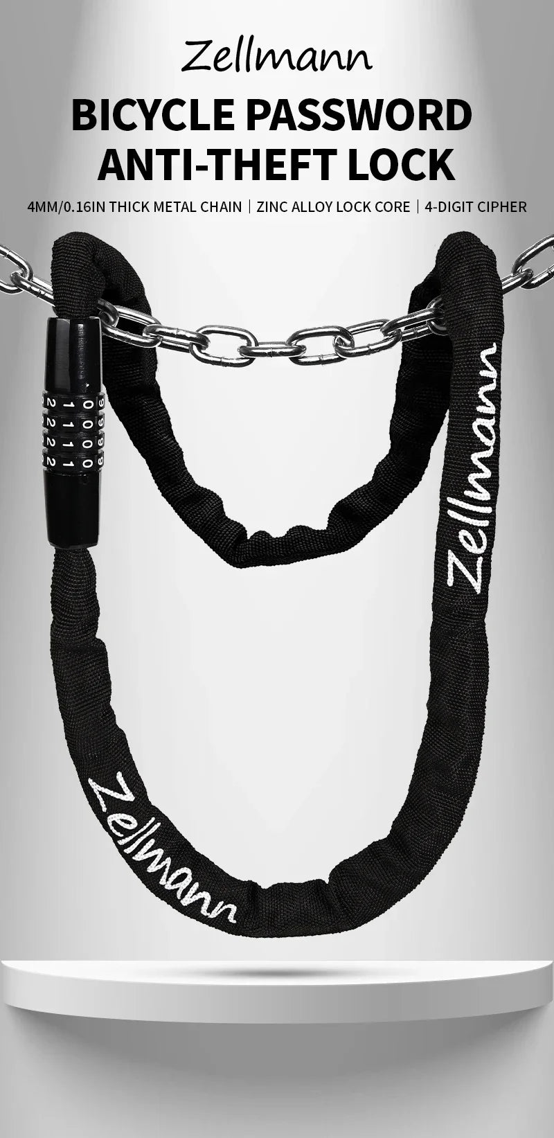 State Bicycle Co. - Steel Chain Combo Lock