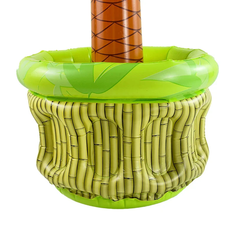 Inflatable Palm Tree Ice Bucket Bear Cooler Drink Holder Hawaiian Birthday Decoration Summer Beach Pool Party Supplies Balloon