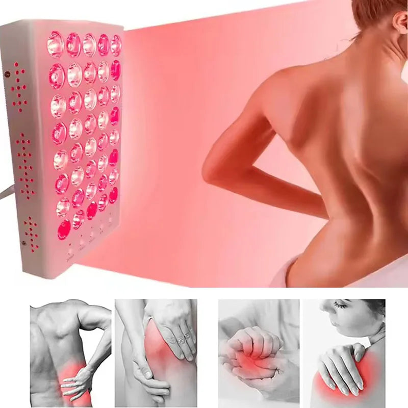 Red Infrared Light Therapy Lamp 660nm 850nm Portable Heat Panel LED Beauty Devices for Face and Body Back Knee Hands Feet Relief