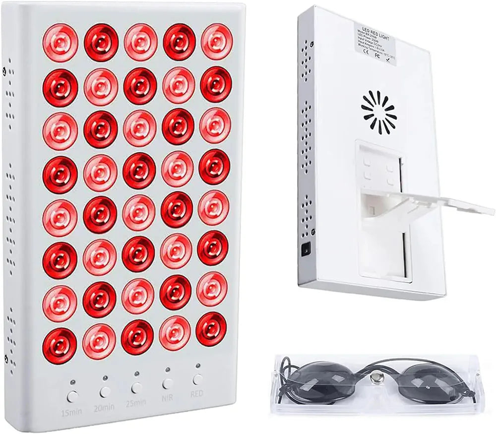 Red Infrared Light Therapy Lamp 660nm 850nm Portable Heat Panel LED Beauty Devices for Face and Body Back Knee Hands Feet Relief