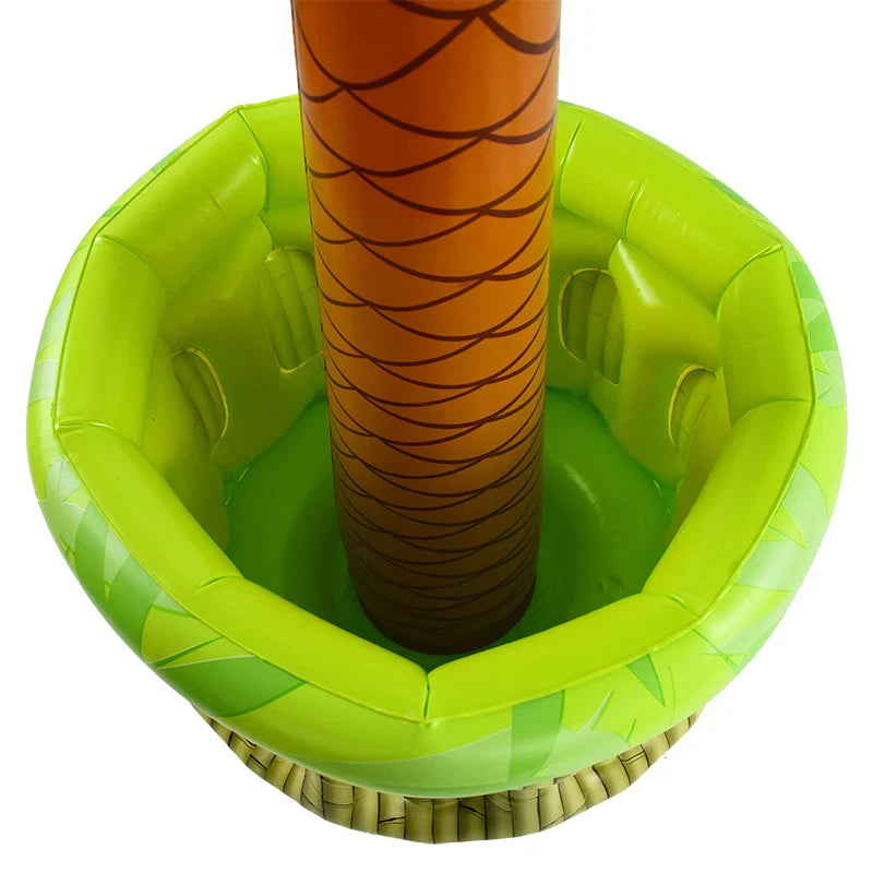 Inflatable Palm Tree Ice Bucket Bear Cooler Drink Holder Hawaiian Birthday Decoration Summer Beach Pool Party Supplies Balloon