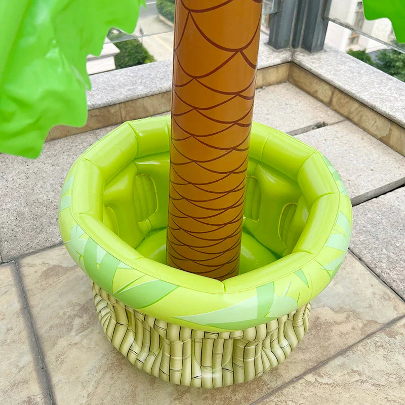 Inflatable Palm Tree Ice Bucket Bear Cooler Drink Holder Hawaiian Birthday Decoration Summer Beach Pool Party Supplies Balloon