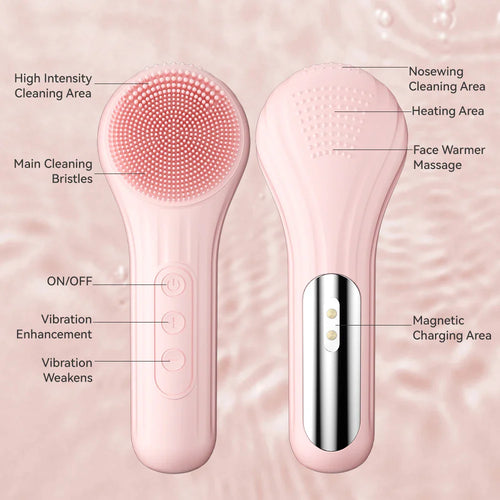 Facial Cleansing Brush,Electric Face Brush Suitable for Men and Women,Fast Cleanse,Exfoliation and Massage,USB Charging