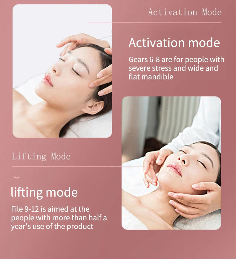 LED Photon Therapy Facial Slimming Vibration Massager Facial Lifting Device Facial Heated Double Chin V Face Vibration Massager