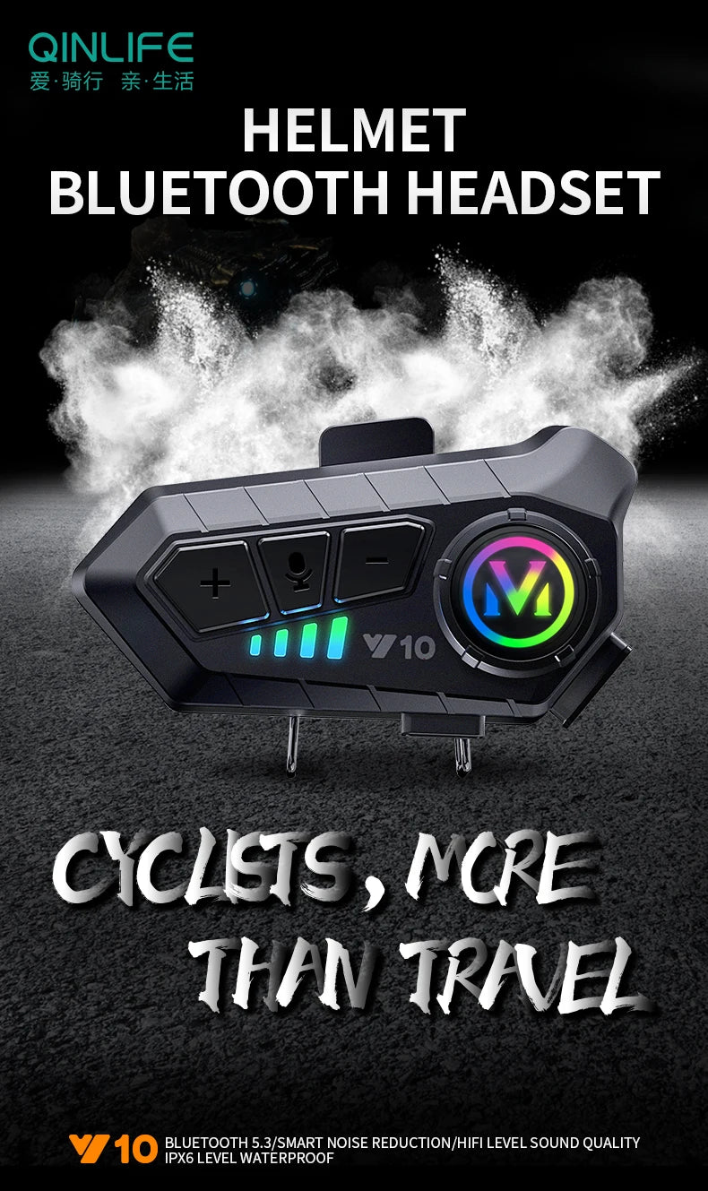 Motorcycle Bluetooth Headset Speaker Skiing Earphone Waterproof Bluetooth Helmet Headset with Noise Cancellation Ultra-Thin Wireless Bluetooth Headphones for All Helmets
