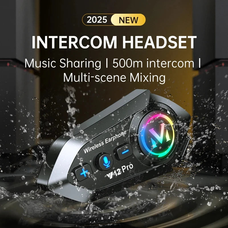 Motorcycle Bluetooth Headset Speaker Skiing Earphone Waterproof Bluetooth Helmet Headset with Noise Cancellation Ultra-Thin Wireless Bluetooth Headphones for All Helmets