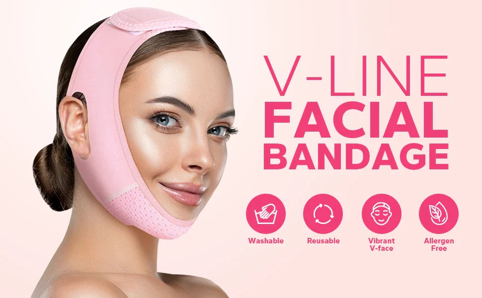 Reusable Face Strap, V Line Mask, Double Chin Reducer, Chin Up Patch, Chin Strap, V Shaped Belt, V Shaped Face Mask for Sagging