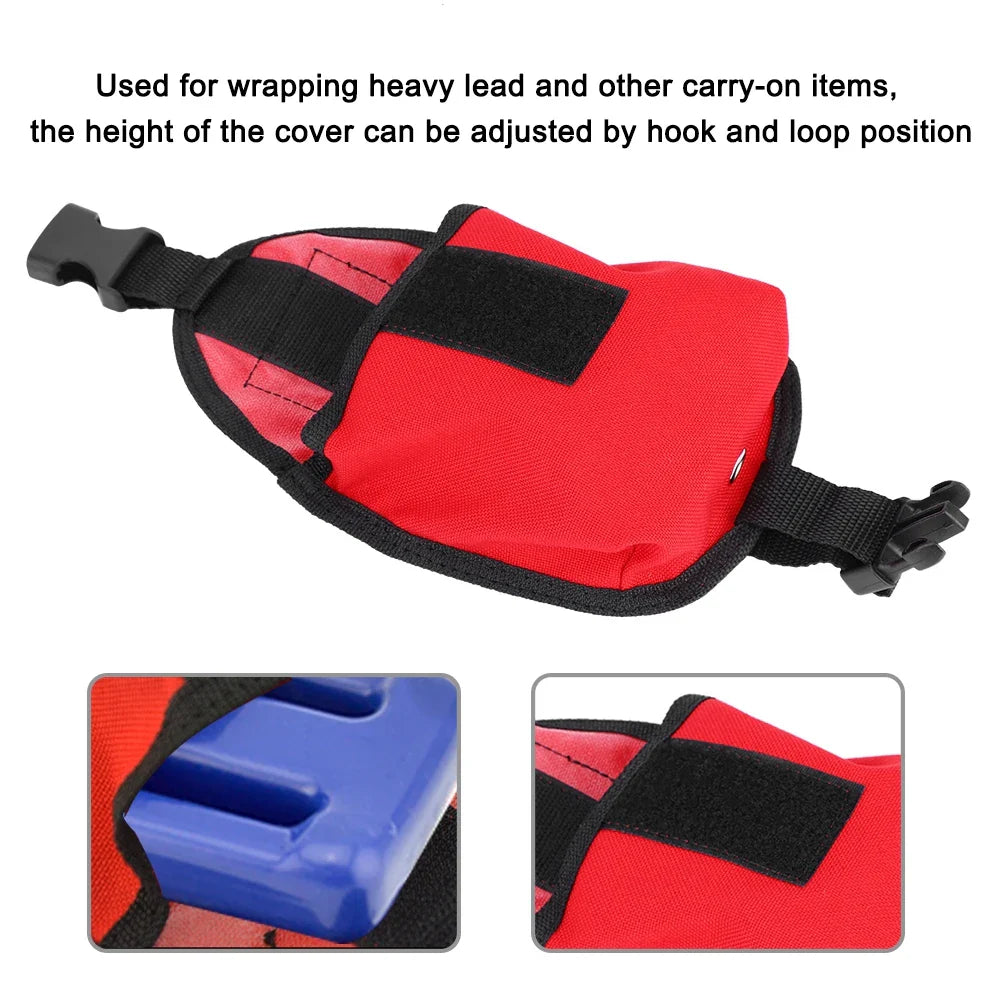 KEEP DIVING Diving Weight Pocket 2KG Scuba Diving Weight Belt Pocket with Quick Release Buckle