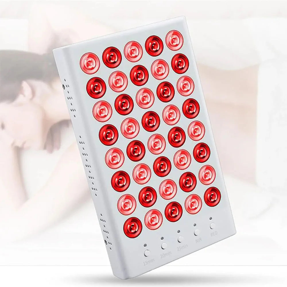 Red Infrared Light Therapy Lamp 660nm 850nm Portable Heat Panel LED Beauty Devices for Face and Body Back Knee Hands Feet Relief