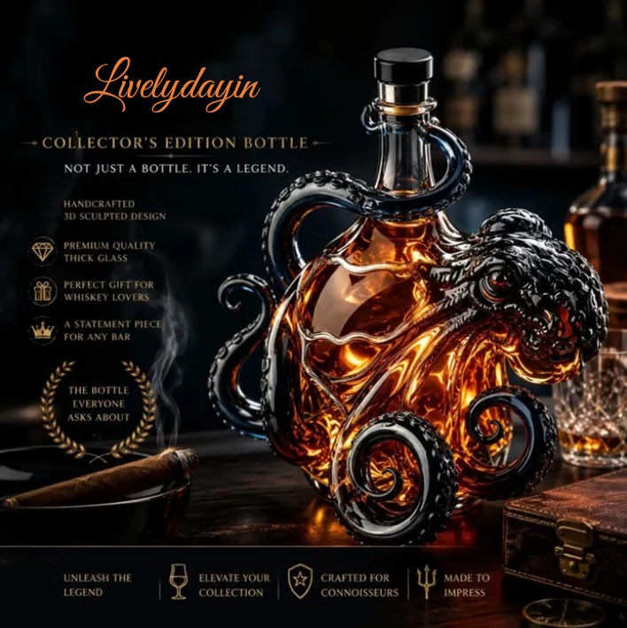 🎁 Father’s Day 49% OFF –  Octopus-style whisky bottle, classic collector's edition 🐙