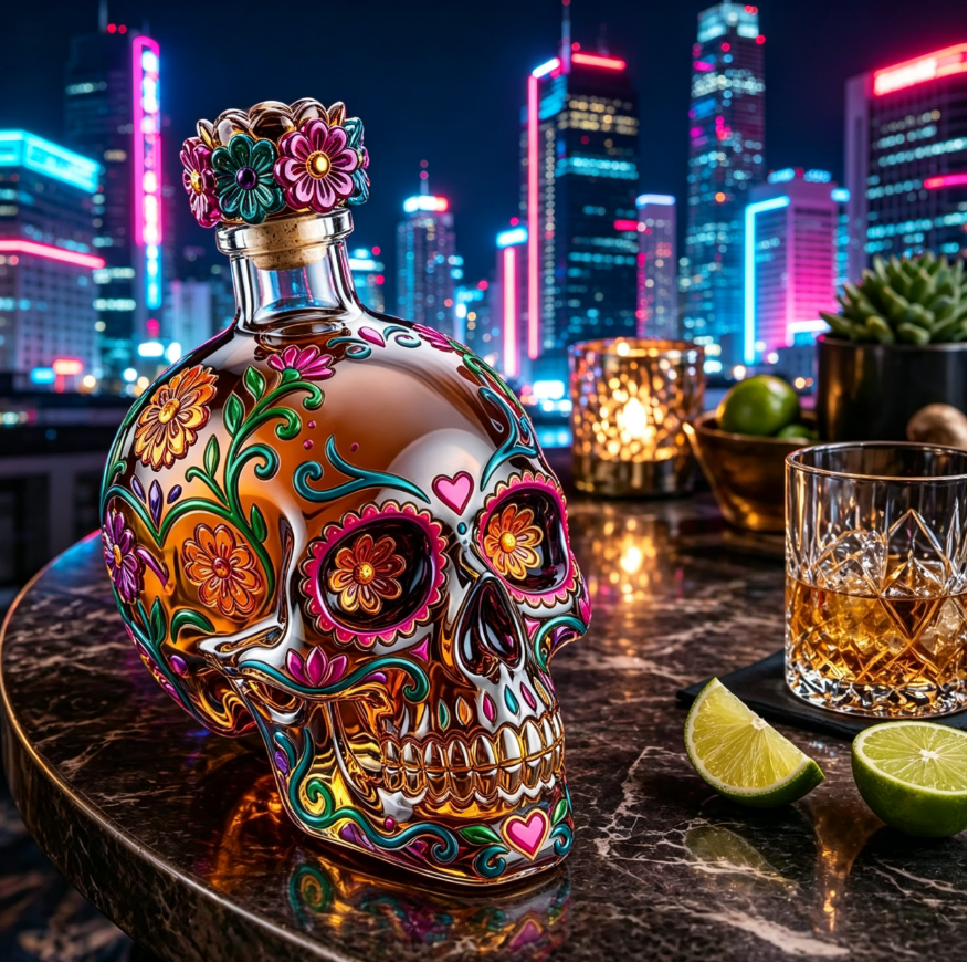 🔥HOT SALE-Day of the Dead Limited Edition Tequila Bottle