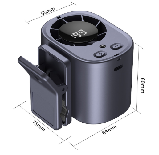 🔥8400+ sold🌀Car Clip Fan with 360° Rotation & USB Rechargeable