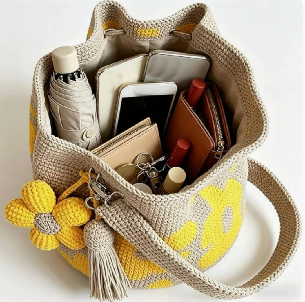 Handmade Flower Crochet Bag