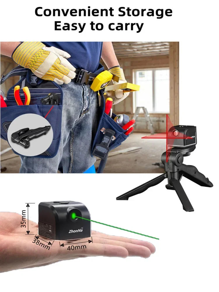Powerful Laser Level Mini Horizontal And Vertical Cross Lines Super Green Portable Laser Level Location Line For USB Charge DIY
