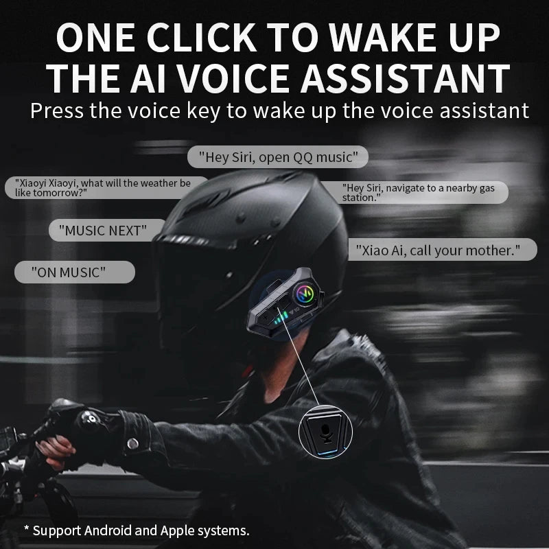 Motorcycle Bluetooth Headset Speaker Skiing Earphone Waterproof Bluetooth Helmet Headset with Noise Cancellation Ultra-Thin Wireless Bluetooth Headphones for All Helmets