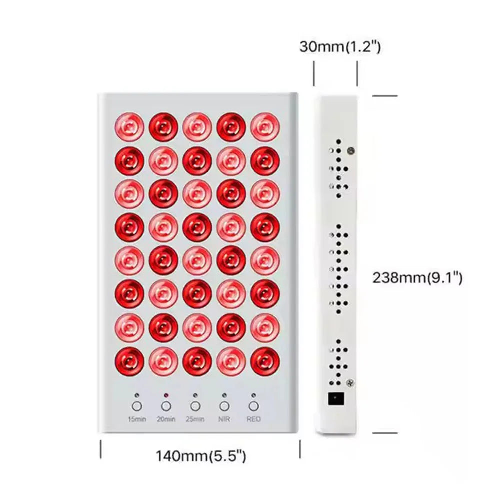 Red Infrared Light Therapy Lamp 660nm 850nm Portable Heat Panel LED Beauty Devices for Face and Body Back Knee Hands Feet Relief
