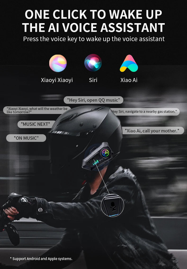 Motorcycle Bluetooth Headset Speaker Skiing Earphone Waterproof Bluetooth Helmet Headset with Noise Cancellation Ultra-Thin Wireless Bluetooth Headphones for All Helmets