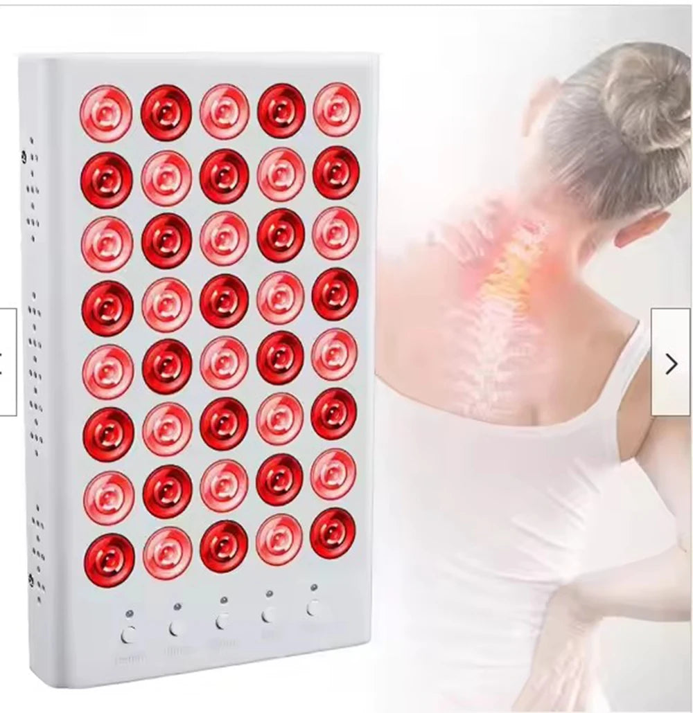 Red Infrared Light Therapy Lamp 660nm 850nm Portable Heat Panel LED Beauty Devices for Face and Body Back Knee Hands Feet Relief