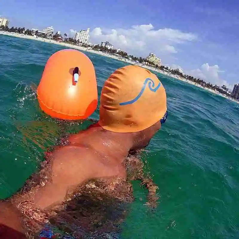 PVC pool Buoy Safety Buoy Tow Float Waterproof Air Bag With Waist Belt For rafting outdoor pool Swimming pool Safety Suppli