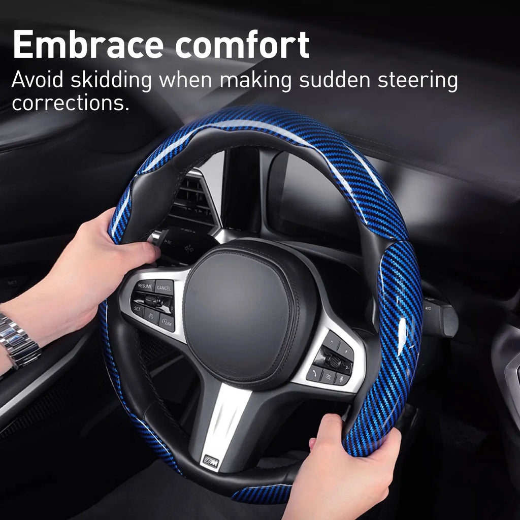 Car Steering Wheel Cover, Non slip Design Steering Wheel Protector, Universal Car Steering Wheel Cover for 15 Inch