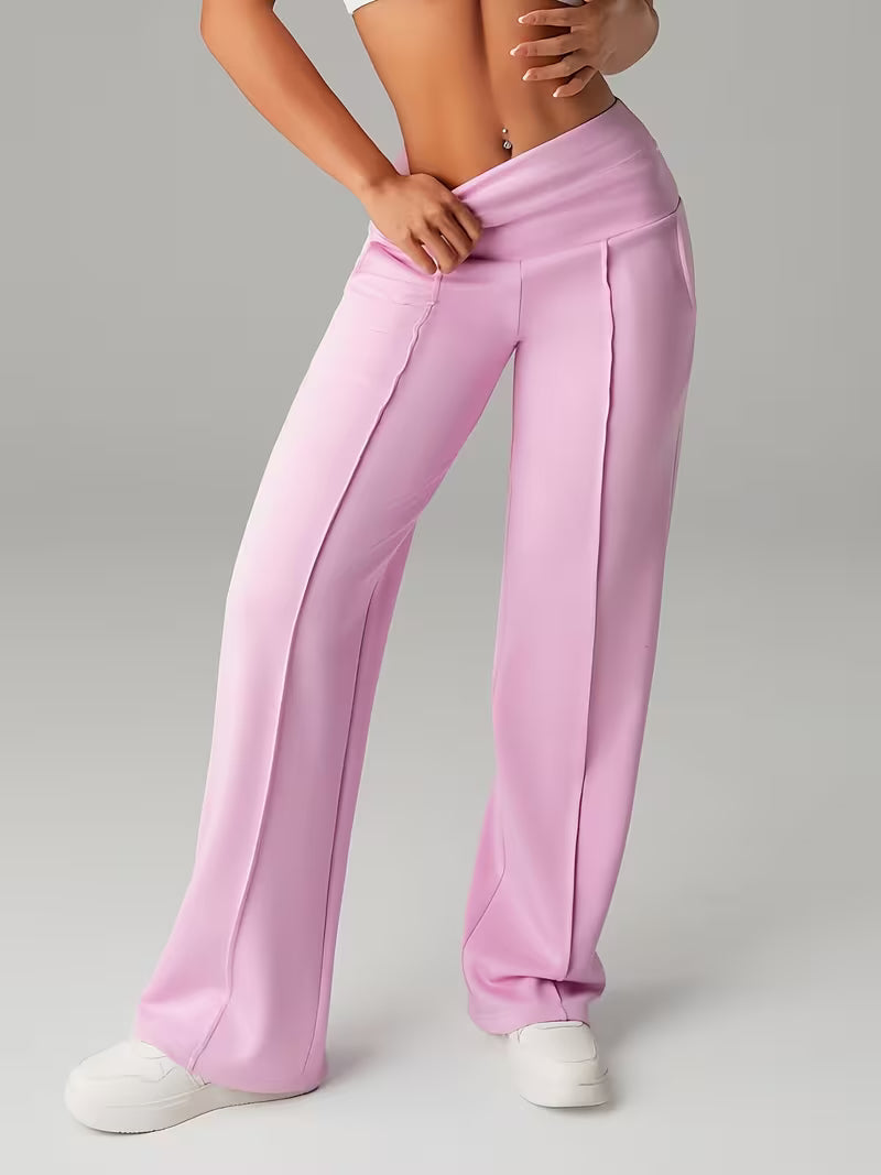 👖 Valeria Pants – High-Waisted, Office & Gym, Stretch, Flattering Fit