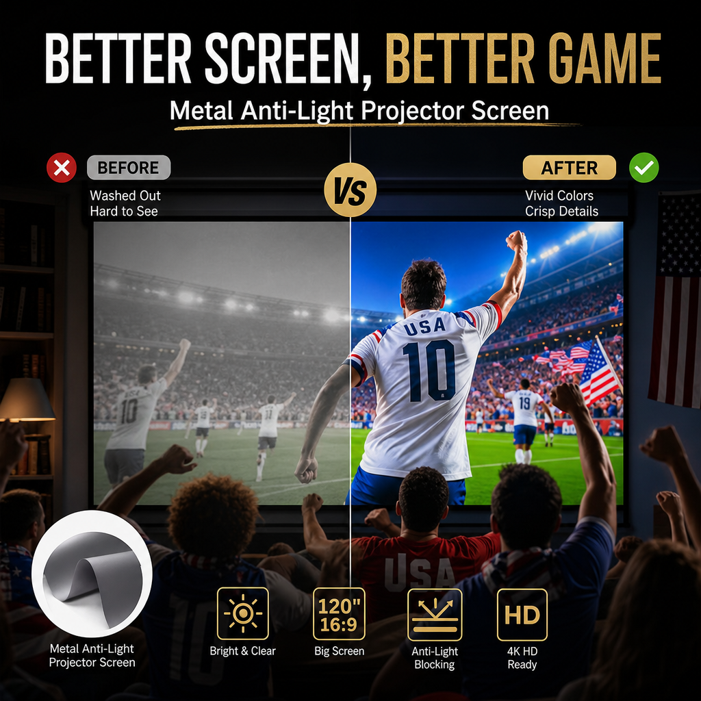 ⚽️World Cup Mega Sale - 50% OFF 🔥Backlit Projection Screen (16:9)🎥