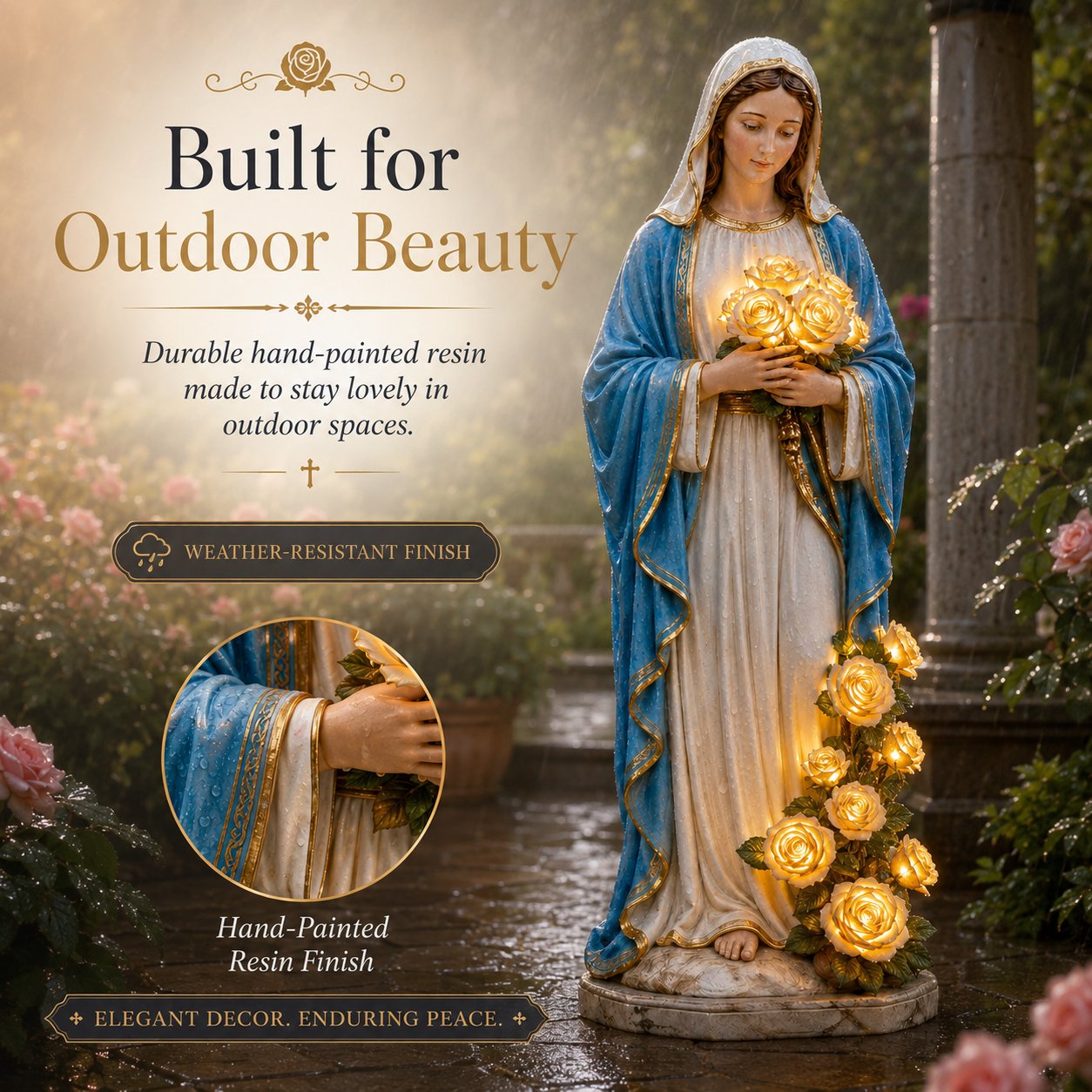 🔥Last Day 49% OFF 💗Virgin Mary Garden Light