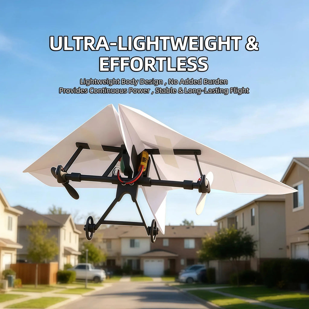 49%OFF RC Paper Airplane Kit with Gyro Stabilizer – DIY Electric Remote Control Plane with Dual Propellers, Lightweight Foldable Flying STEM Toy
