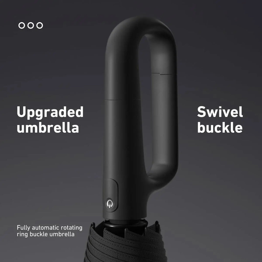 💧Automatic Folding Umbrella,Portable Rain Umbrella with Loop Buckle, Windproof & Waterproof Umbrella for Men & Women