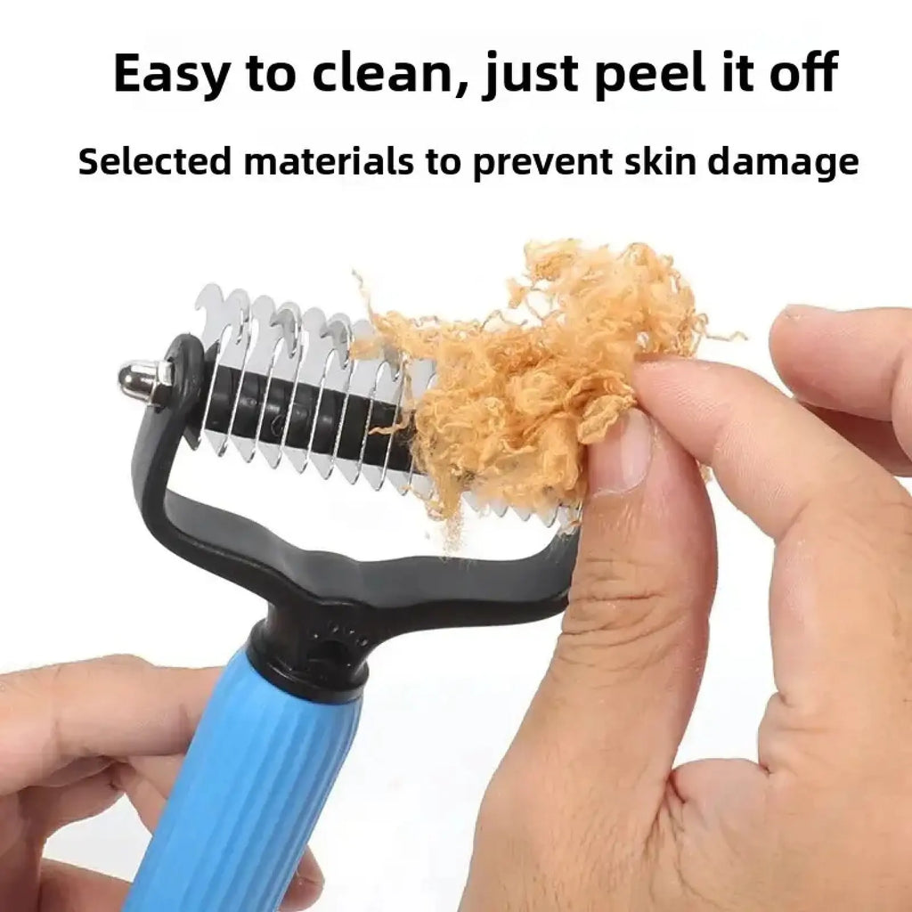 🐾 Pet Detangling Comb – Double-Sided Stainless Steel for Dogs