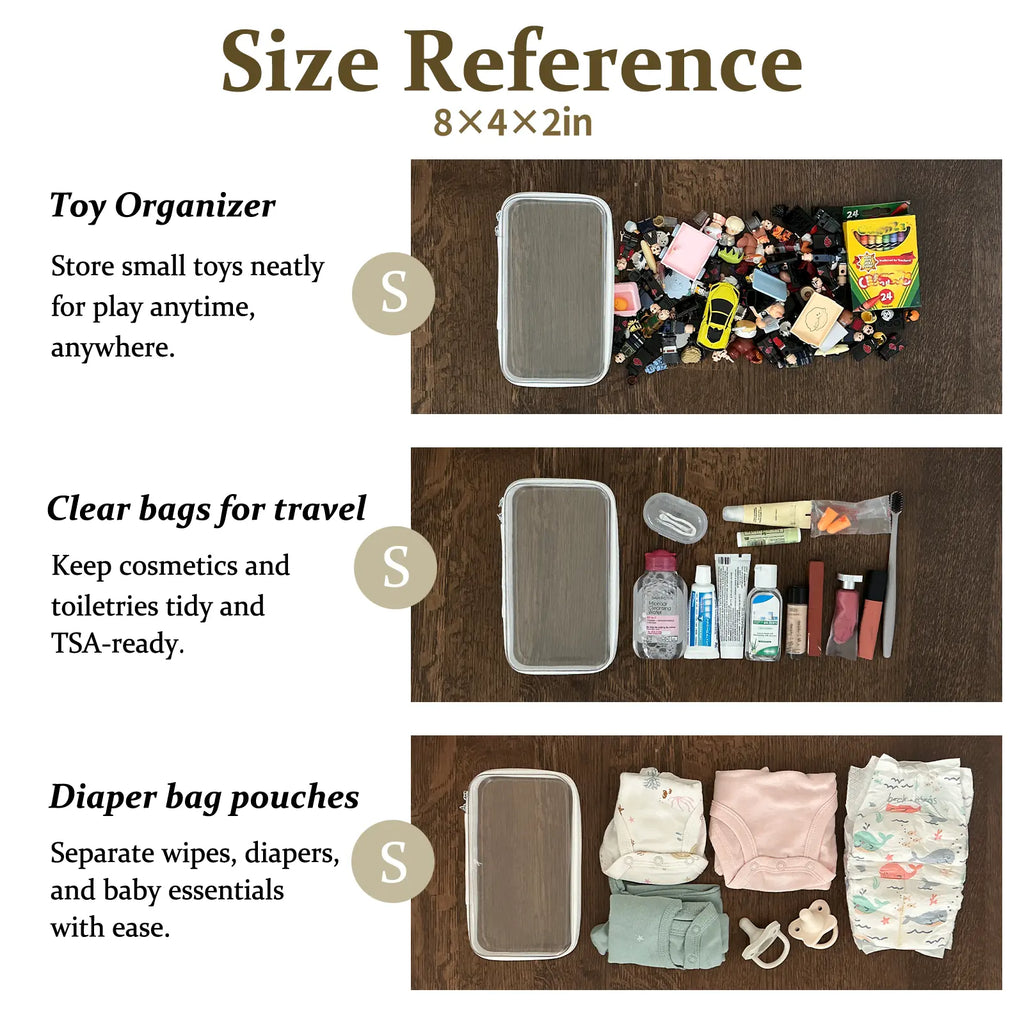 📦 Clear Hard Zipper Storage Case – Portable Organizer for Makeup & Small Items
