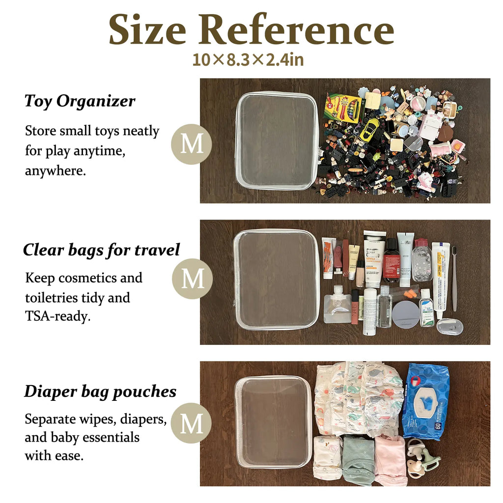 📦 Clear Hard Zipper Storage Case – Portable Organizer for Makeup & Small Items
