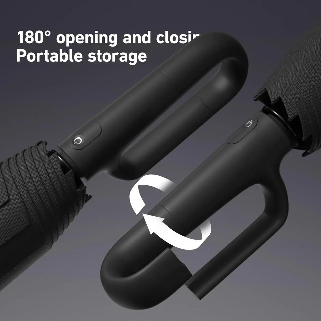 💧Automatic Folding Umbrella,Portable Rain Umbrella with Loop Buckle, Windproof & Waterproof Umbrella for Men & Women