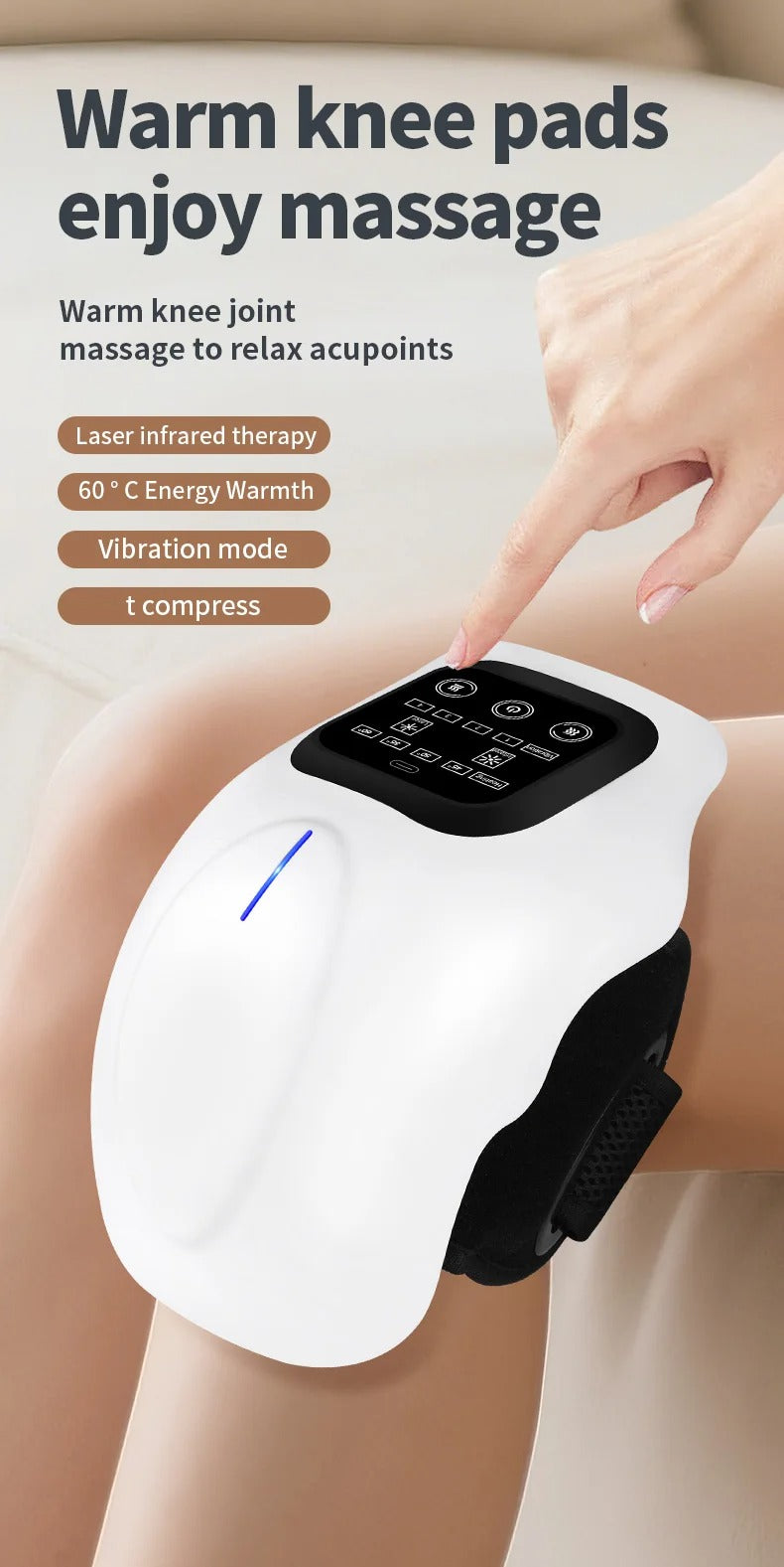 Multifunctional Smart Cordless Knee Massager Vibration Knee Relaxing Massage Machine Joint Knee Device Gifts for frinds