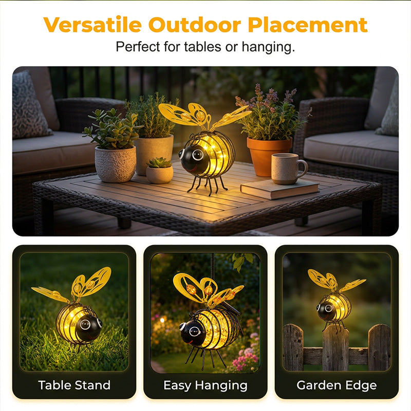 🌙🍃🪴 LIMITED-TIME 50% OFF! Hanging Solar Bee Light – Warm Amber Glow, Flicker-Free, Perfect for Garden Parties, Camping, or Kids’ Rooms – Spread Joy Day and Night 🌞🌜